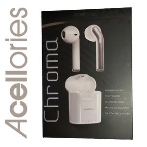 White Chroma Wireless Bluetooth Ear Pod Kit
